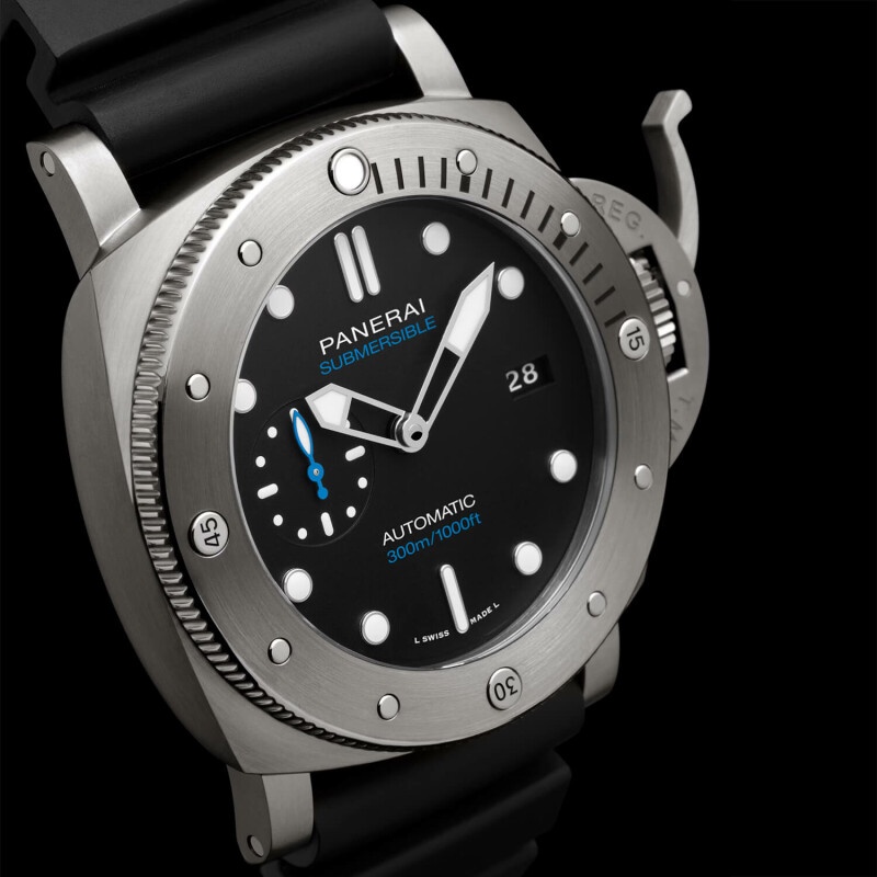 Panerai Watch For Men - Luminor Submersible Automatic, 47 mm, Blue Dial