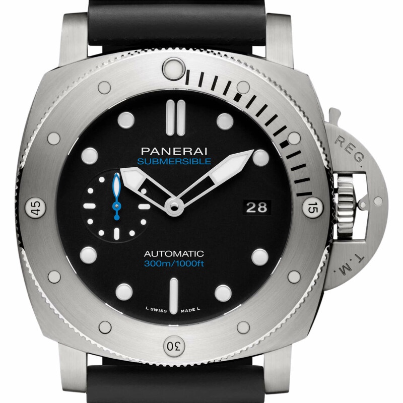 Panerai Watch For Men - Luminor Submersible Automatic, 47 mm, Blue Dial