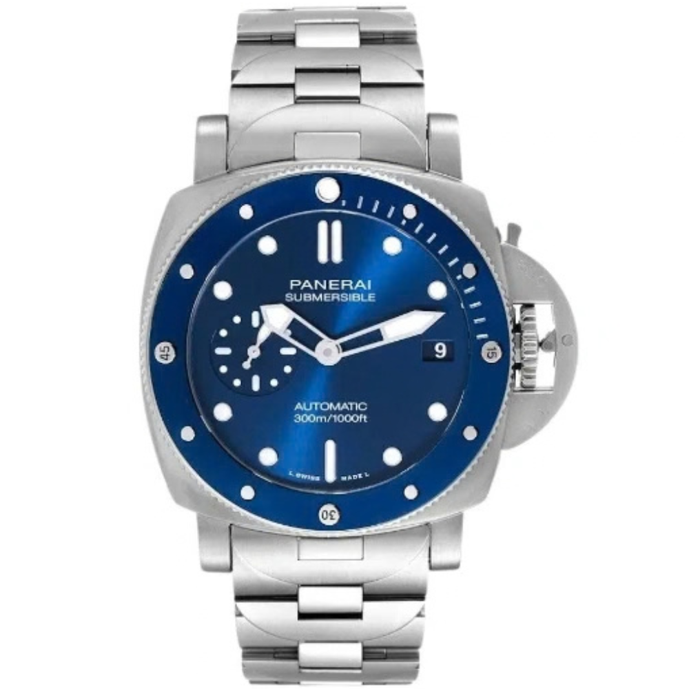 Panerai Watch For Men - Submersible, 42 mm, Steel-Ceramic, Blue Dial