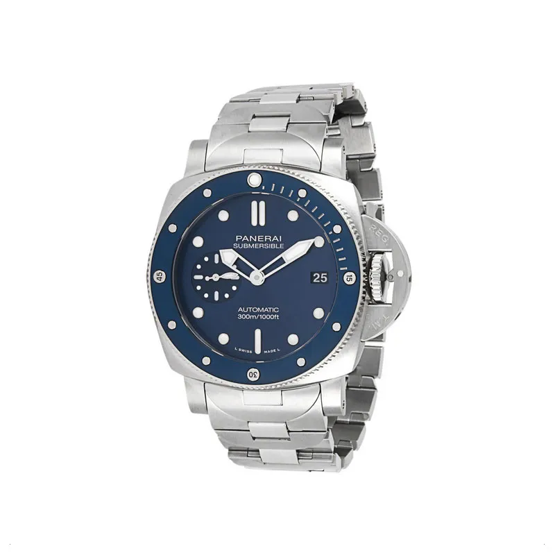 Panerai Watch For Men - Submersible, 42 mm, Steel-Ceramic, Blue Dial