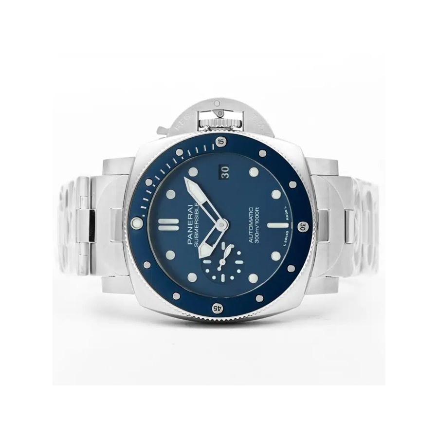 Panerai Watch For Men - Submersible, 42 mm, Steel-Ceramic, Blue Dial