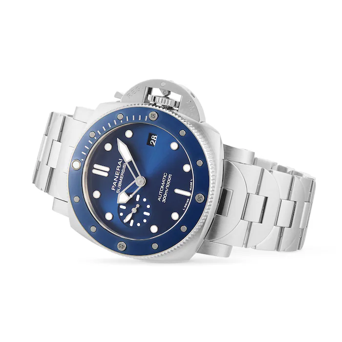 Panerai Watch For Men - Submersible, 42 mm, Steel-Ceramic, Blue Dial