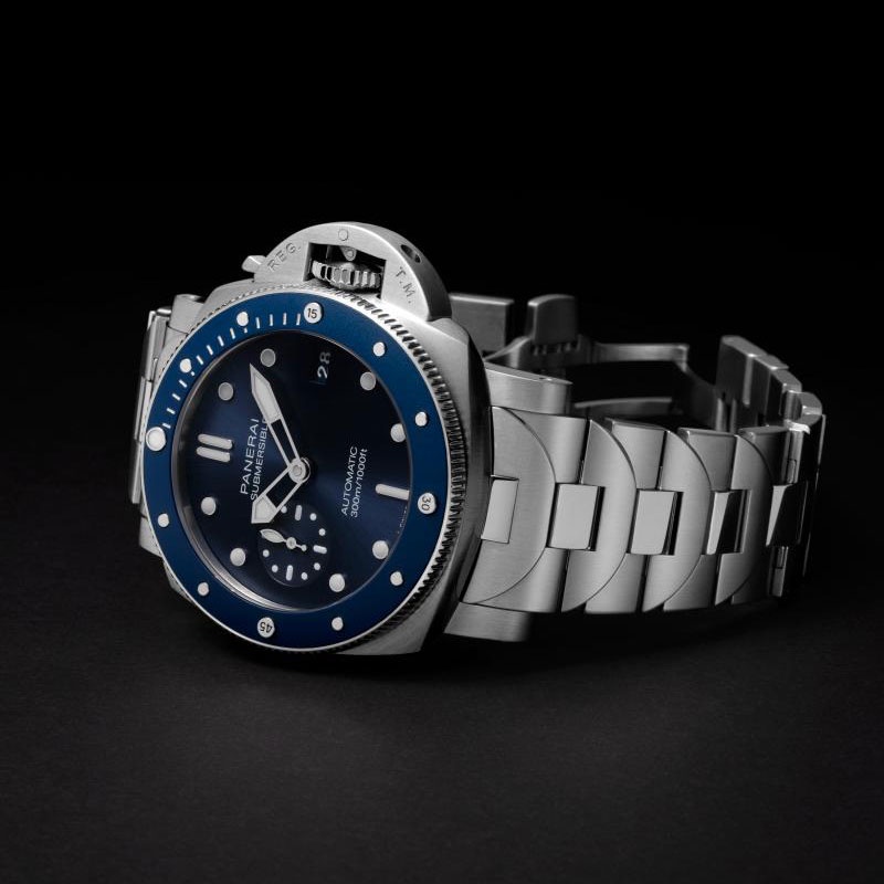 Panerai Watch For Men - Submersible, 42 mm, Steel-Ceramic, Blue Dial