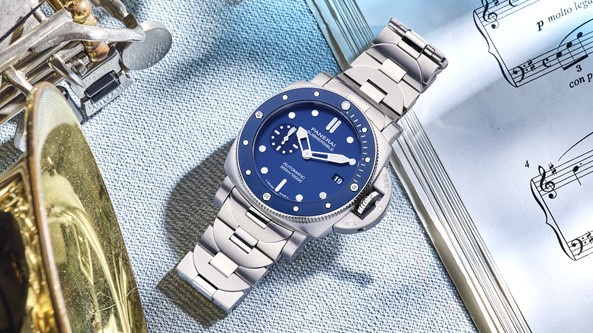 Panerai Watch For Men - Submersible, 42 mm, Steel-Ceramic, Blue Dial