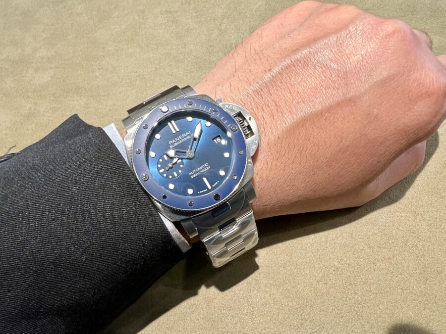 Panerai Watch For Men - Submersible, 42 mm, Steel-Ceramic, Blue Dial