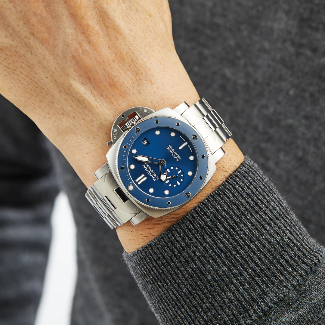 Panerai Watch For Men - Submersible, 42 mm, Steel-Ceramic, Blue Dial