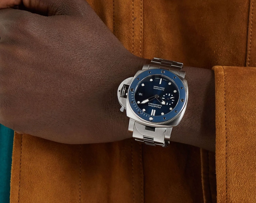 Panerai Watch For Men - Submersible, 42 mm, Steel-Ceramic, Blue Dial