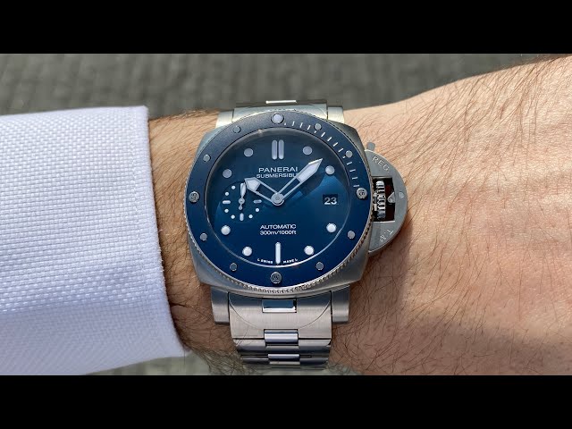 Panerai Watch For Men - Submersible, 42 mm, Steel-Ceramic, Blue Dial