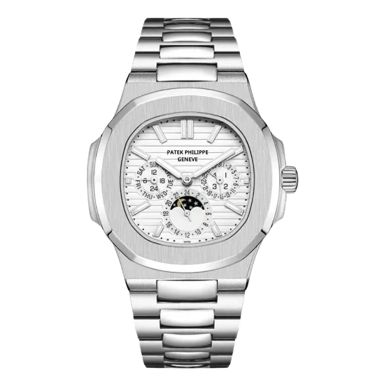 Patek Philippe Watch For Men - Nautilus Perpetual Calendar - White Dial (5740-1G-001)