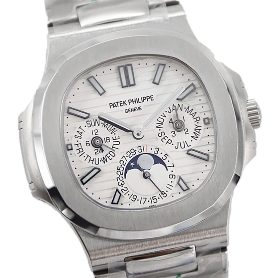 Patek Philippe Watch For Men - Nautilus Perpetual Calendar - White Dial (5740-1G-001)