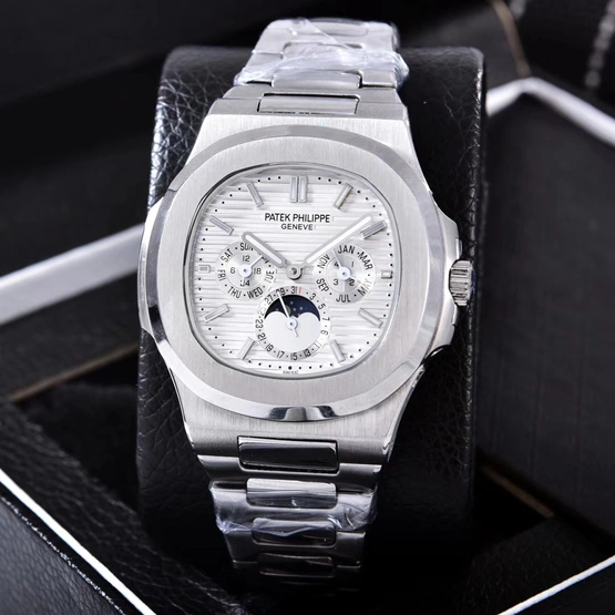 Patek Philippe Watch For Men - Nautilus Perpetual Calendar - White Dial (5740-1G-001)