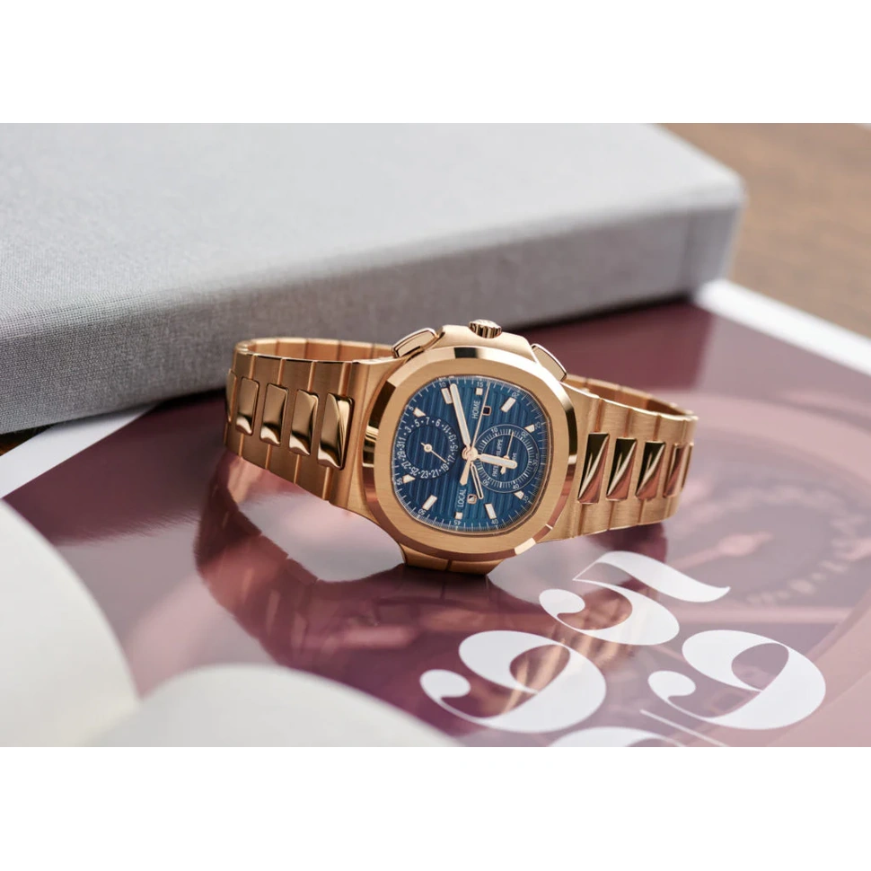 Patek Philippe Watch For Men - Nautilus Travel Time Flyback Chronograph (5990-1R-001)