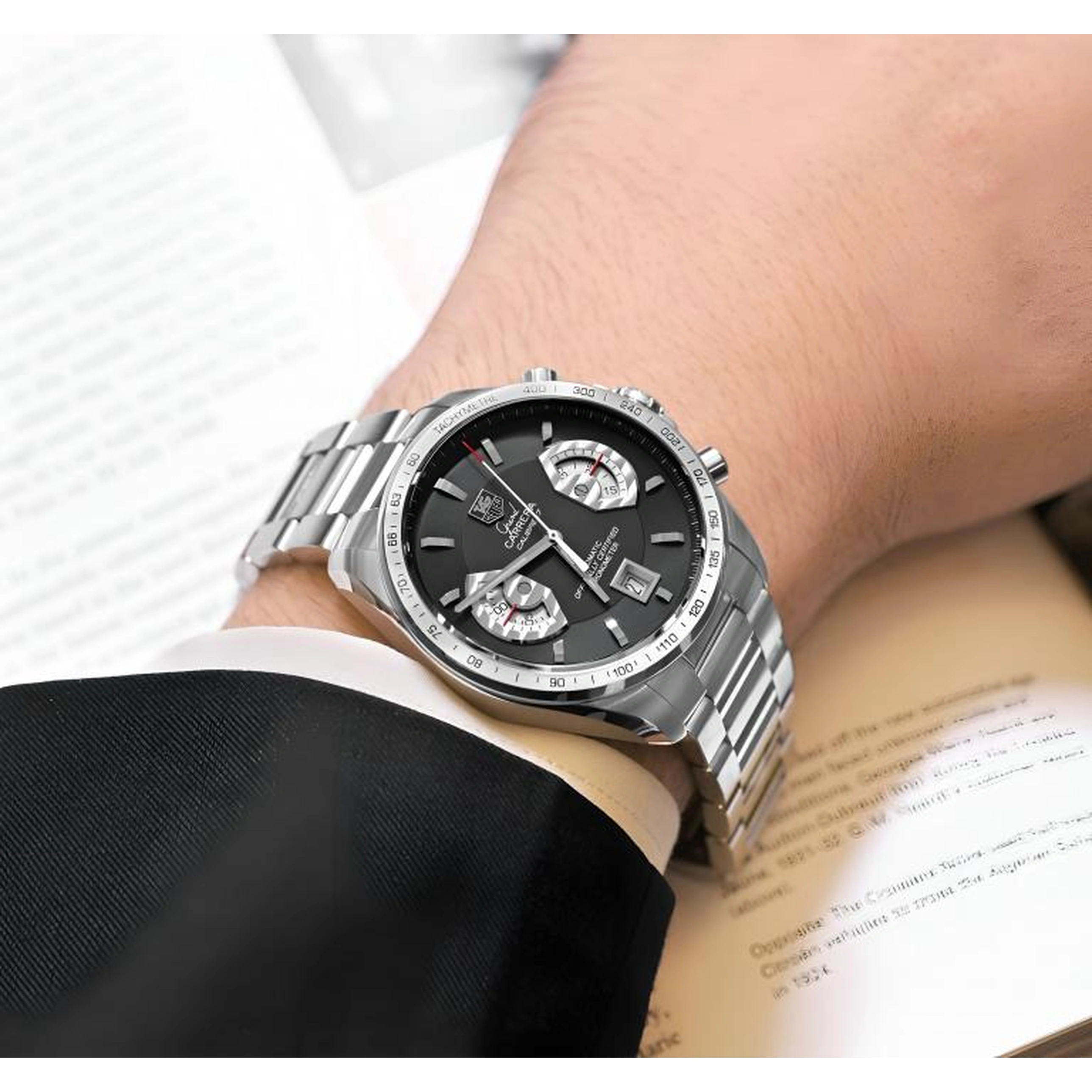 TAG Heuer Watch For Men - Grand Carrera Calibre 17 Chronograph - Ref. CAV511A.BA0902