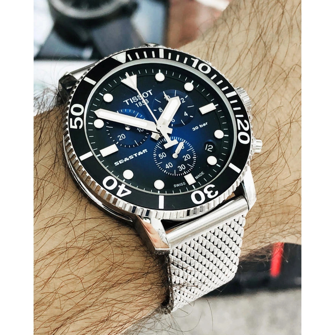 Tissot Watch For Men - Seastar 1000 Chronograph - Ref. T120.417.11.041.02
