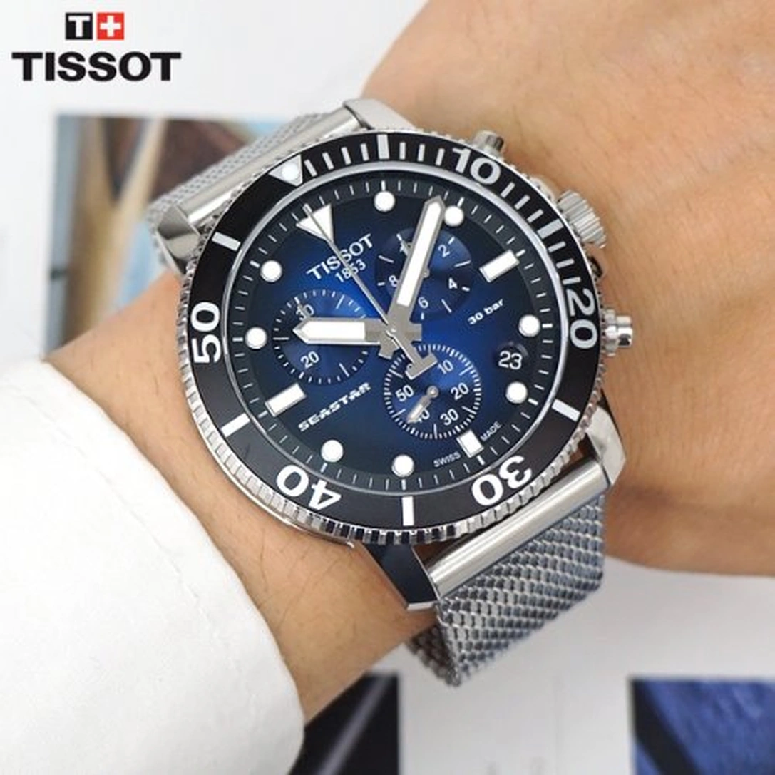 Tissot Watch For Men - Seastar 1000 Chronograph - Ref. T120.417.11.041.02