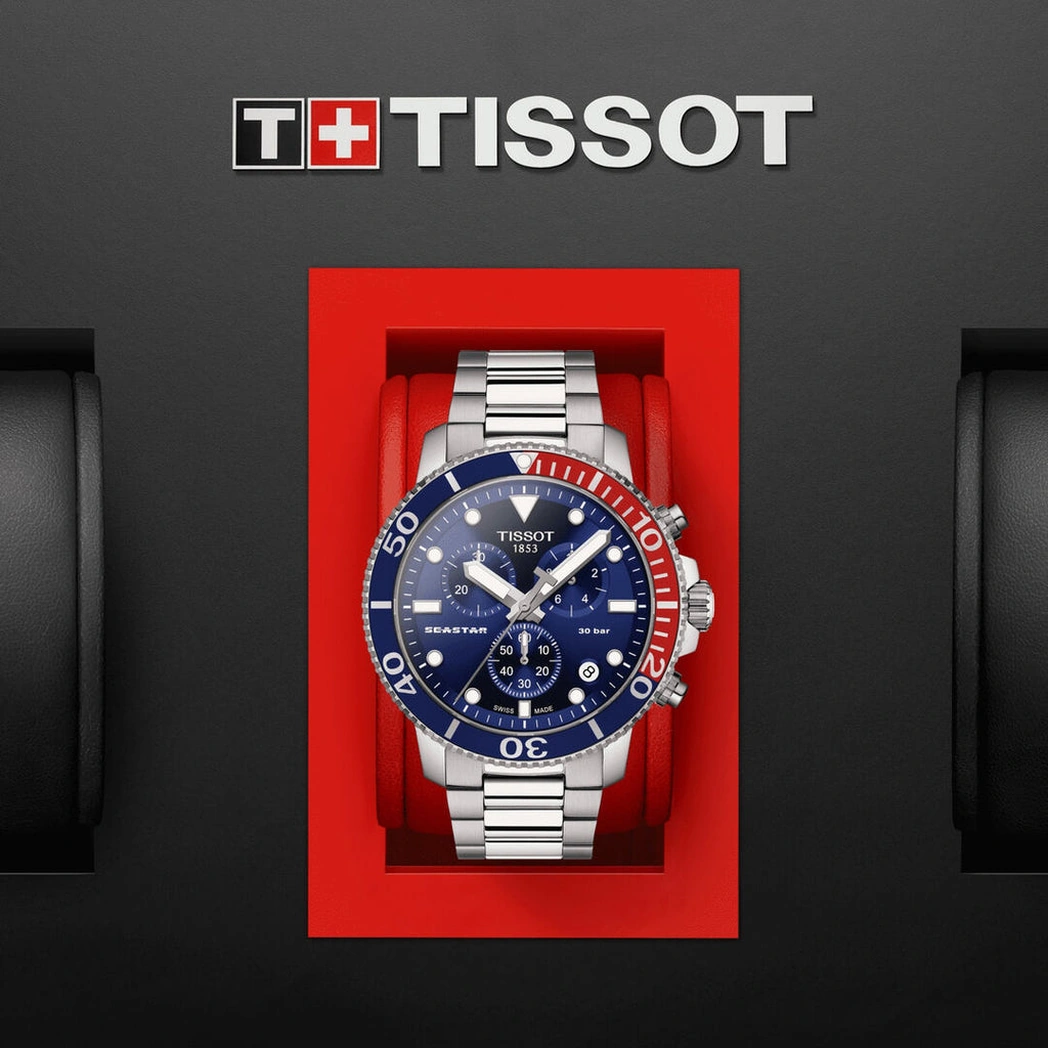 Tissot Watch For Men - Seastar 1000 Chronograph - Ref. T120.417.11.041.03
