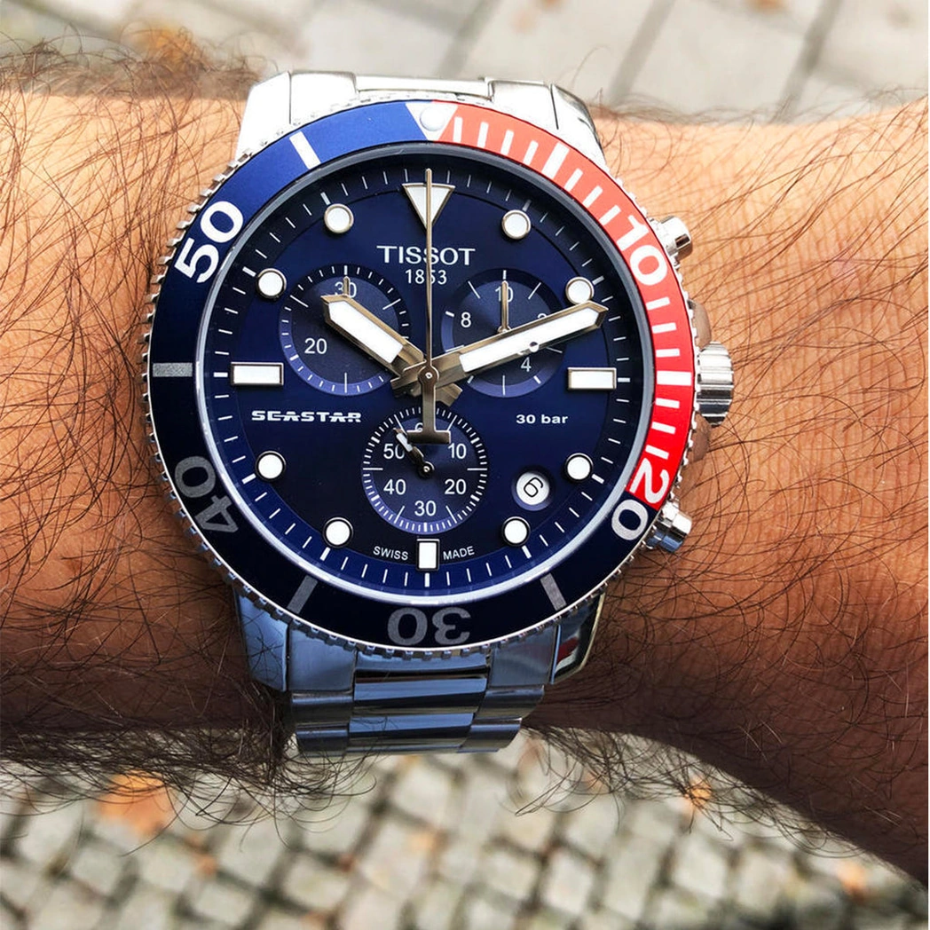 Tissot Watch For Men - Seastar 1000 Chronograph - Ref. T120.417.11.041.03