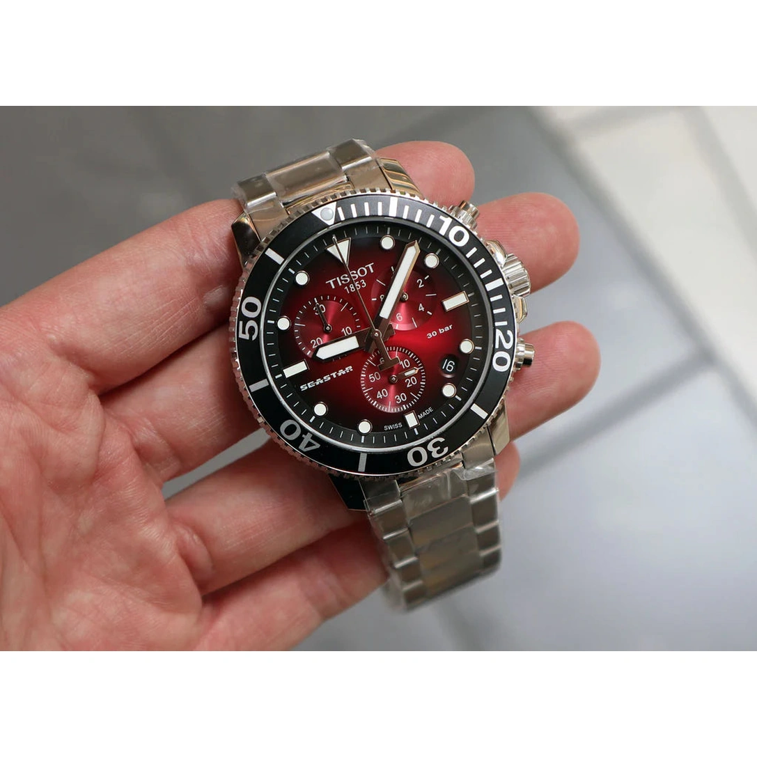 Tissot Watch For Men - Seastar 1000 Chronograph - Ref. T120.417.11.421.00