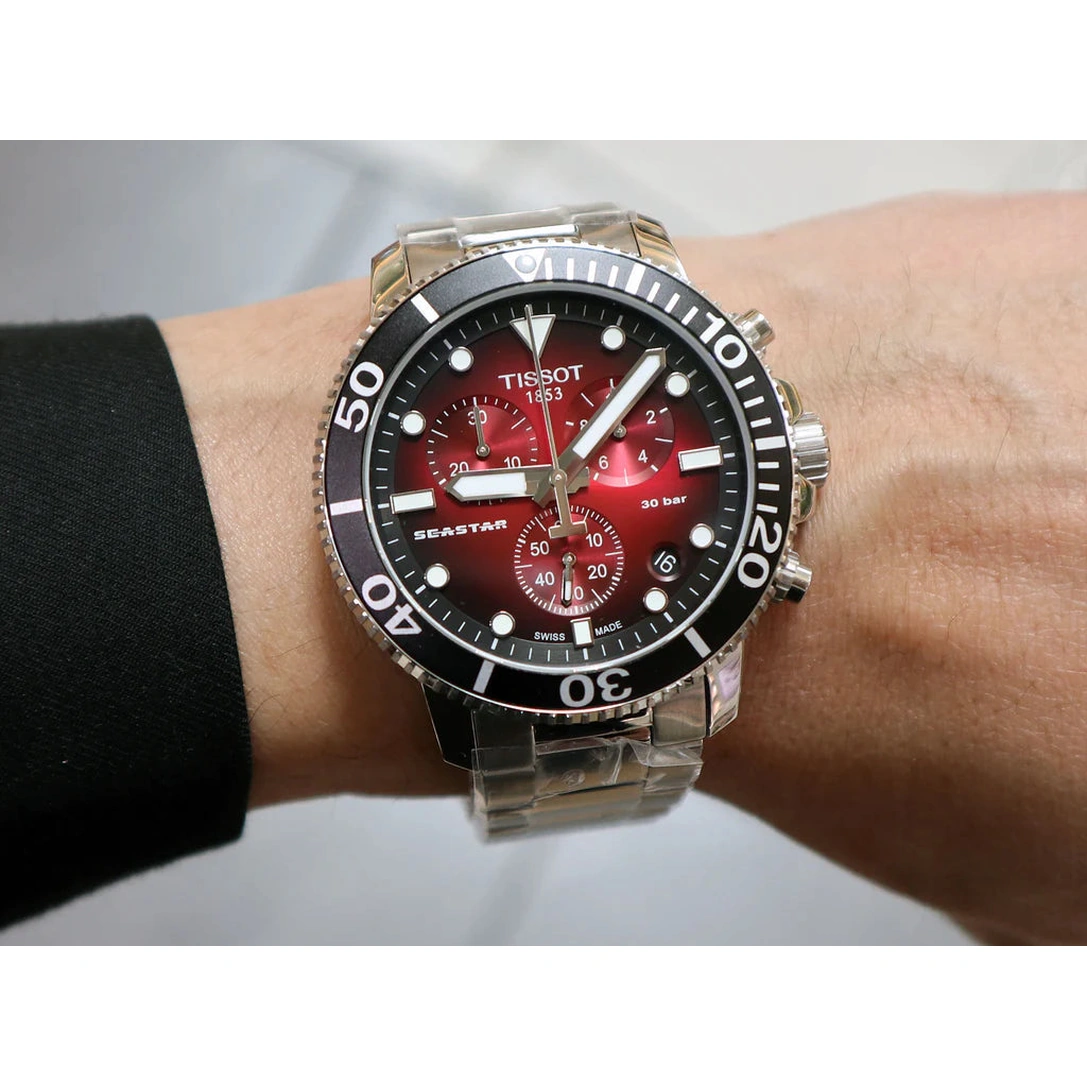 Tissot Watch For Men - Seastar 1000 Chronograph - Ref. T120.417.11.421.00