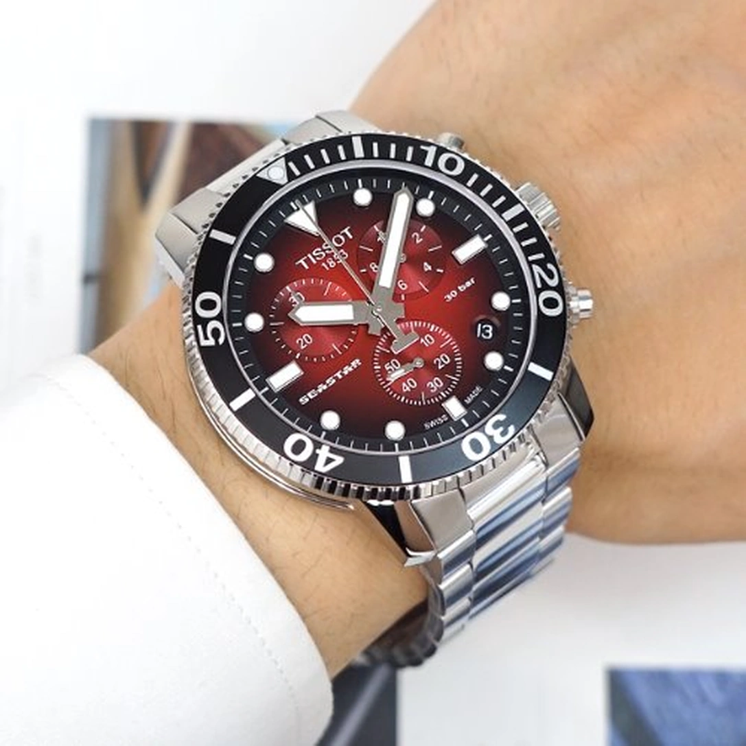Tissot Watch For Men - Seastar 1000 Chronograph - Ref. T120.417.11.421.00