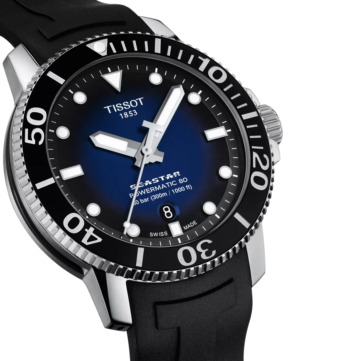 Tissot Watch For Men - Seastar 1000 Powermatic 80