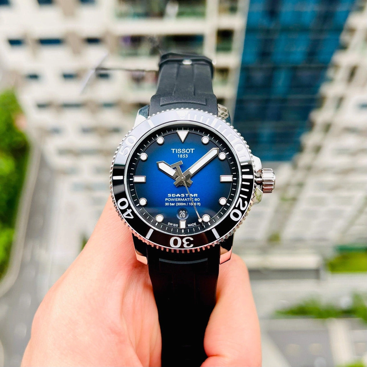 Tissot Watch For Men - Seastar 1000 Powermatic 80