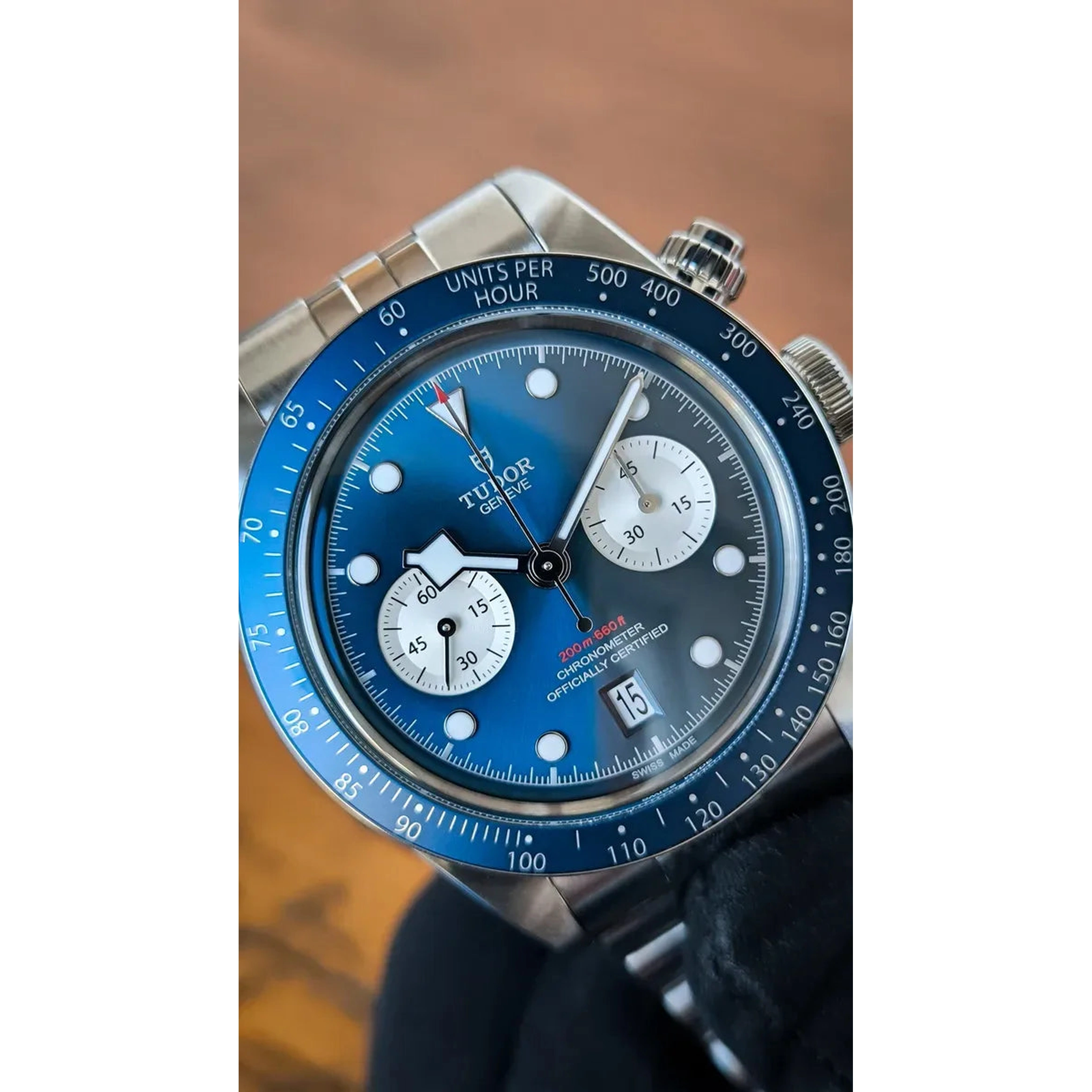 Tudor Watch For Men - Black Bay Chrono - Blue Dial