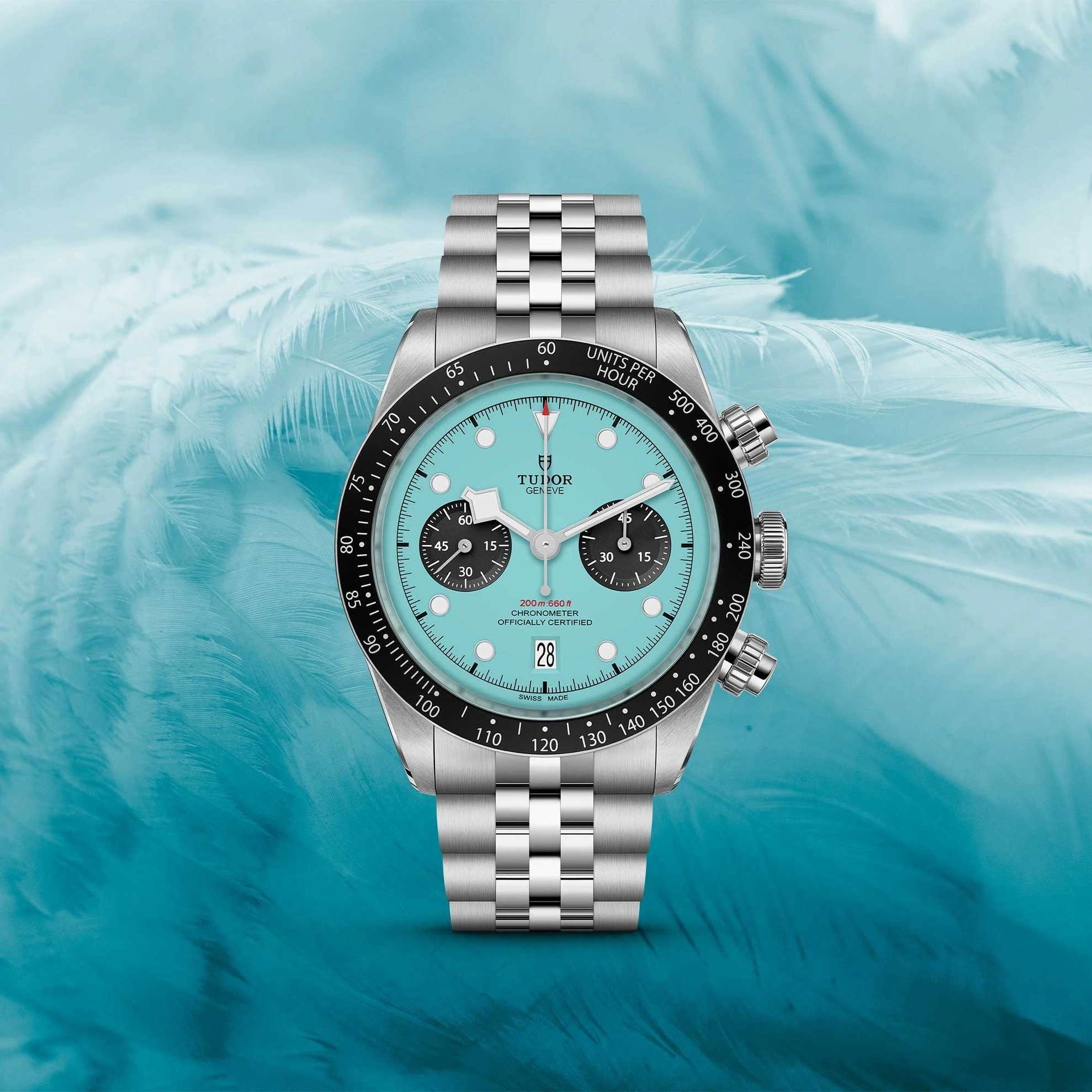 Tudor Watch For Men - Black Bay Chrono Flamingo Blue - Ref. M79360N-0024