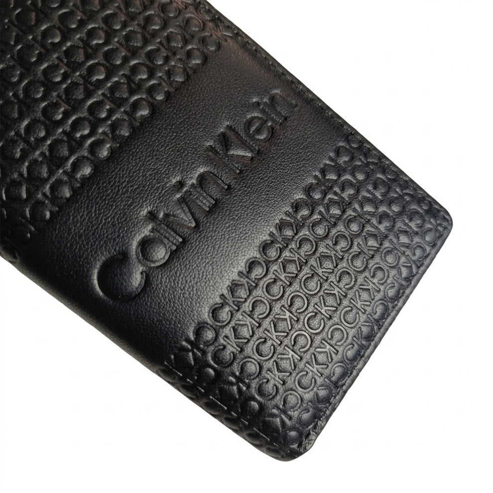Calvin Klein Men's Wallet - Monogram Embossed Leather Wallet