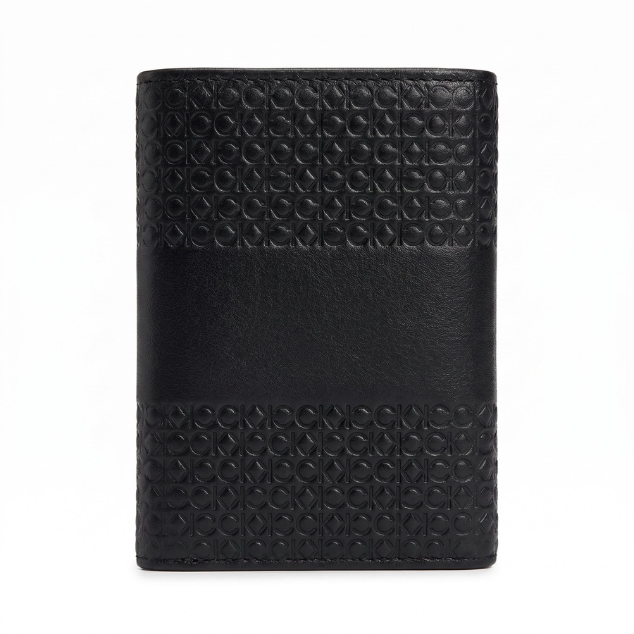 Calvin Klein Men's Wallet - Monogram Embossed Leather Wallet