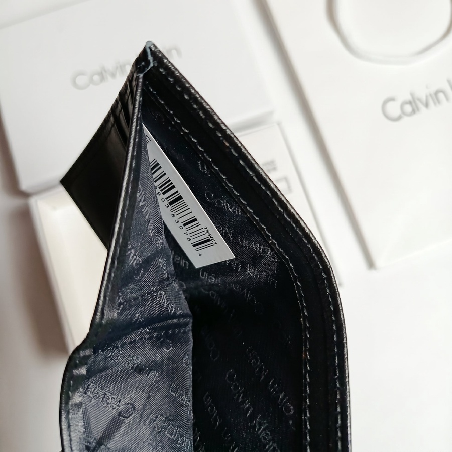 Calvin Klein Men's Wallet - Monogram Embossed Leather Wallet