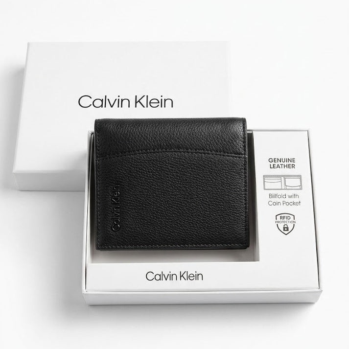Calvin Klein Men's Wallet - Saffiano Leather Wallet New