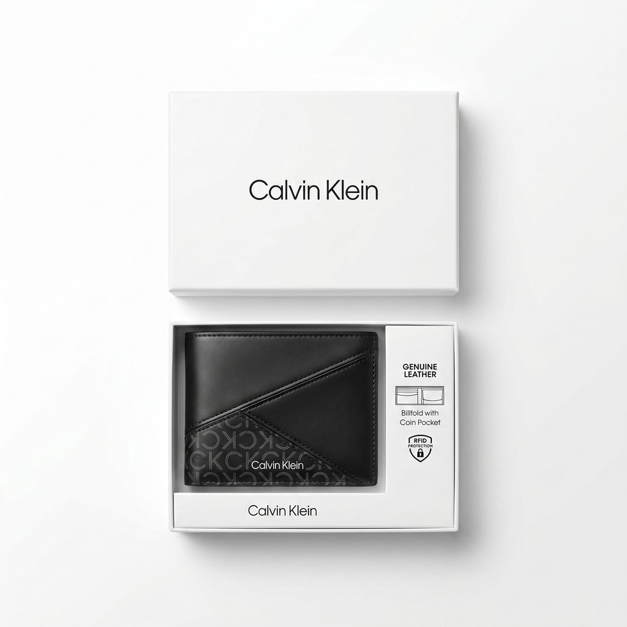 Calvin Klein Men's Wallet - Smooth Leather Bifold Wallet