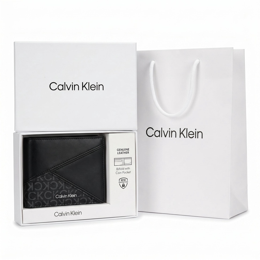 Calvin Klein Men's Wallet - Smooth Leather Bifold Wallet