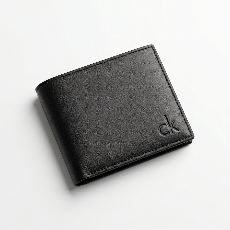 Calvin Klein Men's Wallet - Smooth Leather Bifold Wallet Black