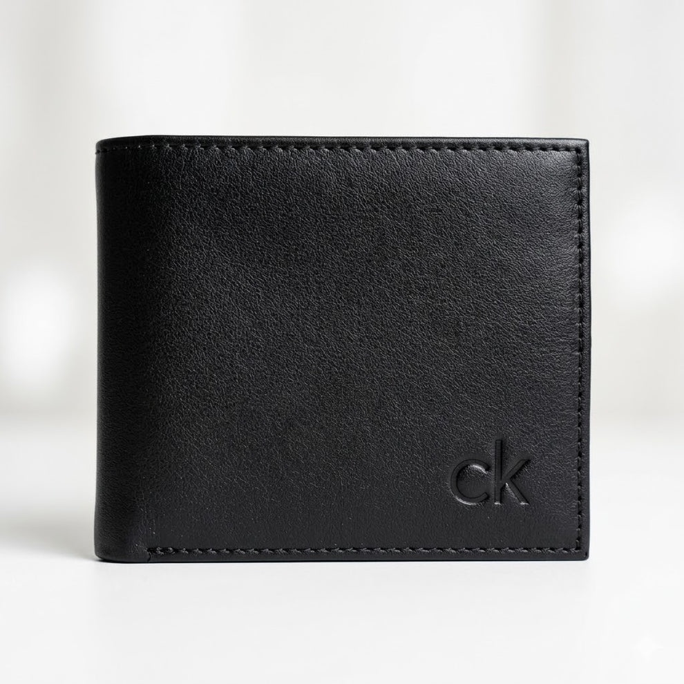 Calvin Klein Men's Wallet - Smooth Leather Bifold Wallet Black