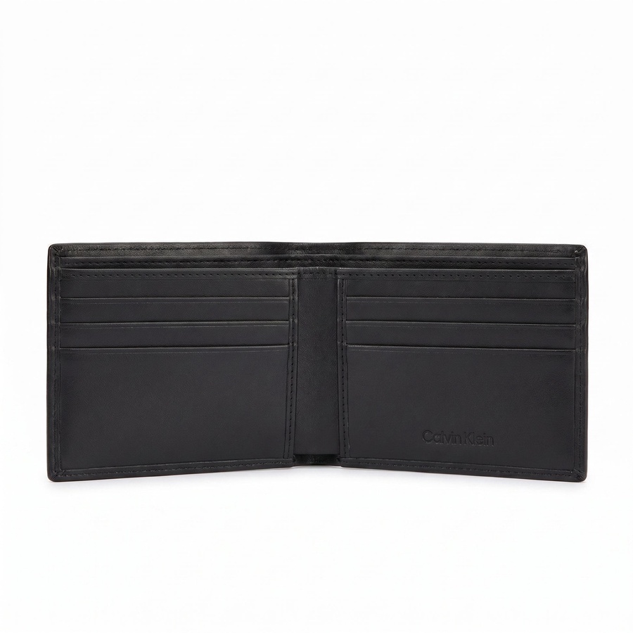 Calvin Klein Men's Wallet - Smooth Leather Bifold Wallet Black