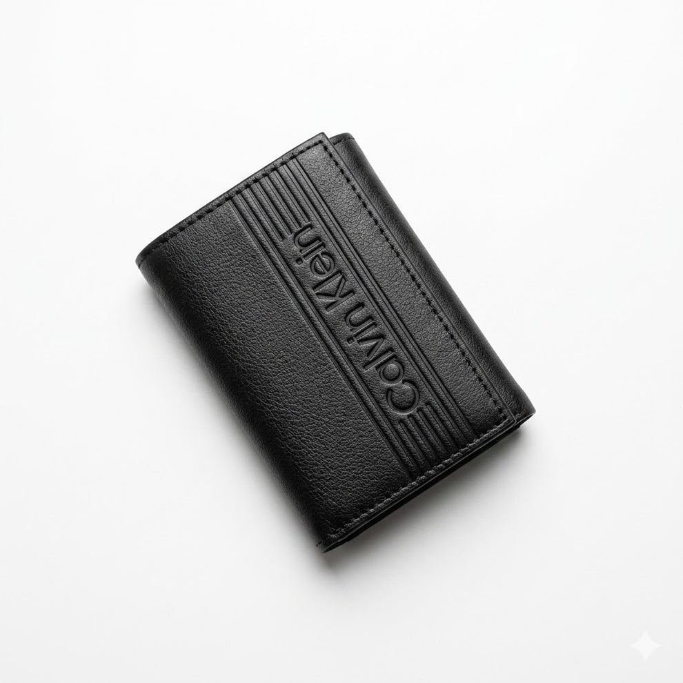 Calvin Klein Men's Wallet - Smooth Leather Trifold Linear Wallet