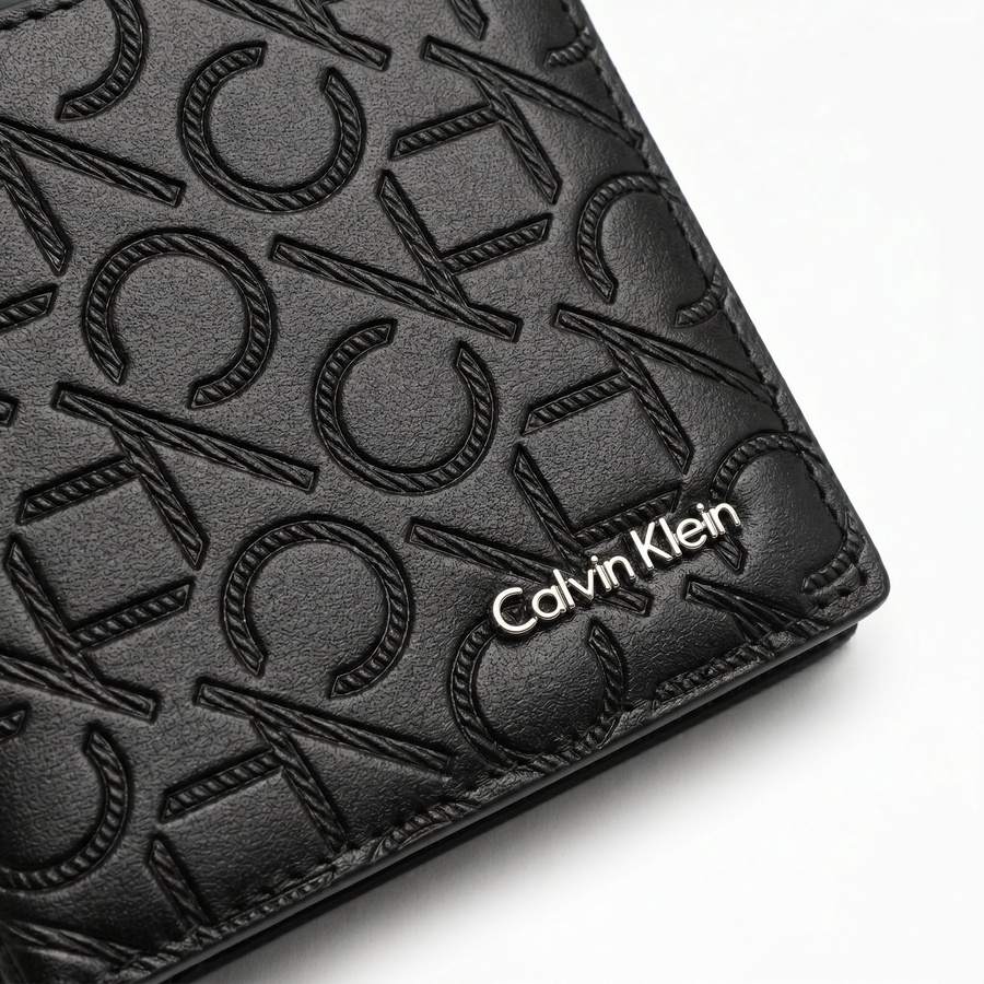 Calvin Klein Men's Wallet - Smooth Leather Wallet With Card Case Set Black