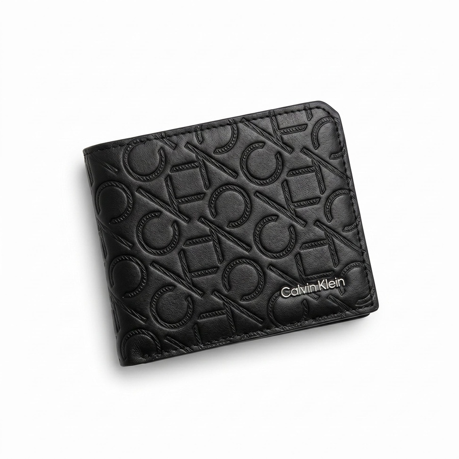 Calvin Klein Men's Wallet - Smooth Leather Wallet With Card Case Set Black