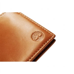 Timberland Men's Wallet - Smooth Leather Bifold Wallet Wheat Tan