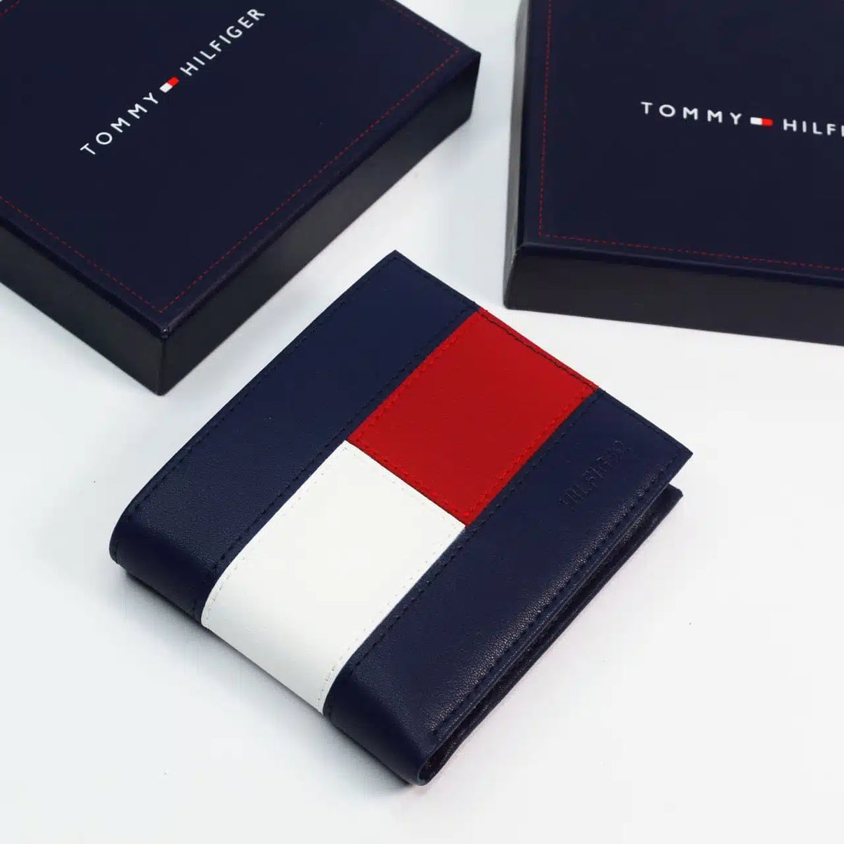 Tommy Hilfiger Men's Wallet - Big Flag Wallet Genuine Leather Coin Pocket