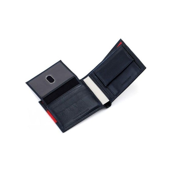 Tommy Hilfiger Men's Wallet - Big Flag Wallet Genuine Leather Coin Pocket