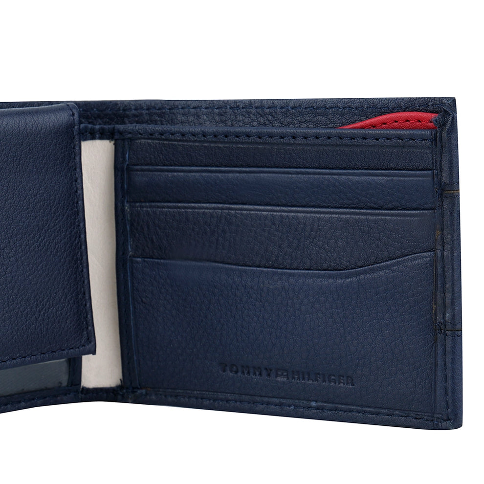 Tommy Hilfiger Men's Wallet - Big Flag Wallet Genuine Leather Coin Pocket