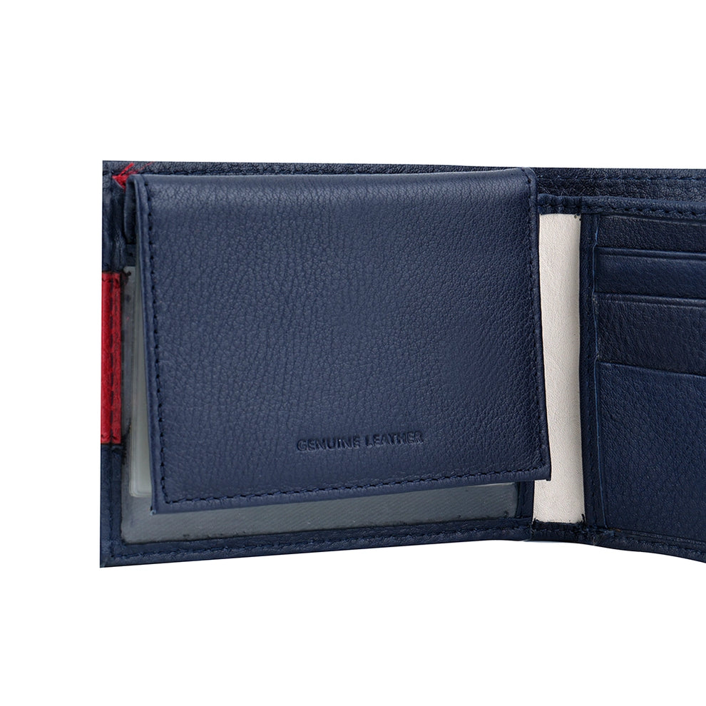 Tommy Hilfiger Men's Wallet - Big Flag Wallet Genuine Leather Coin Pocket