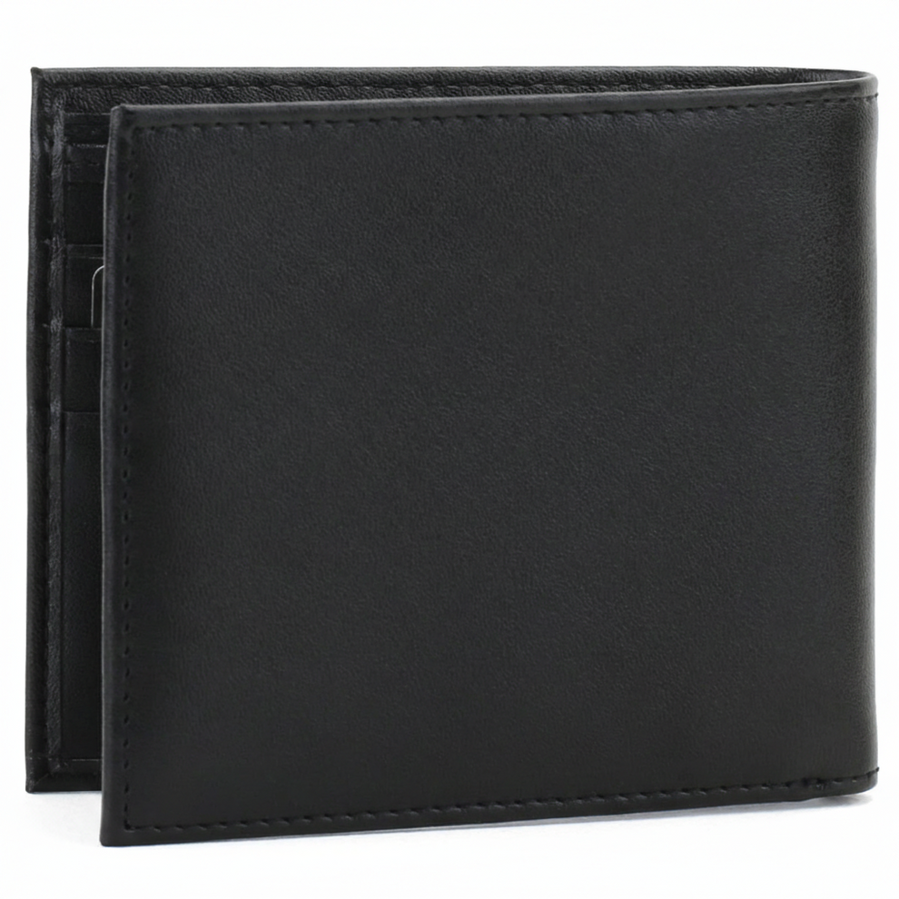 Tommy Hilfiger Men's Wallet - Black Wallet Keychain Gift Set