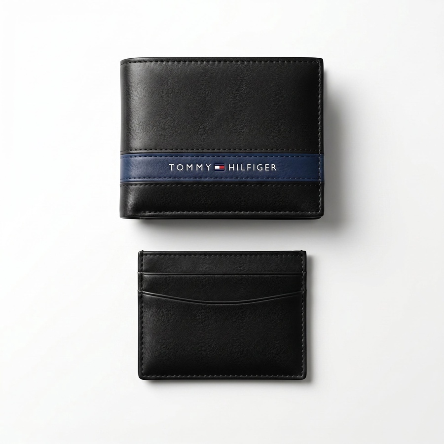 Tommy Hilfiger Men's Wallet - Leather Wallet With Card Case