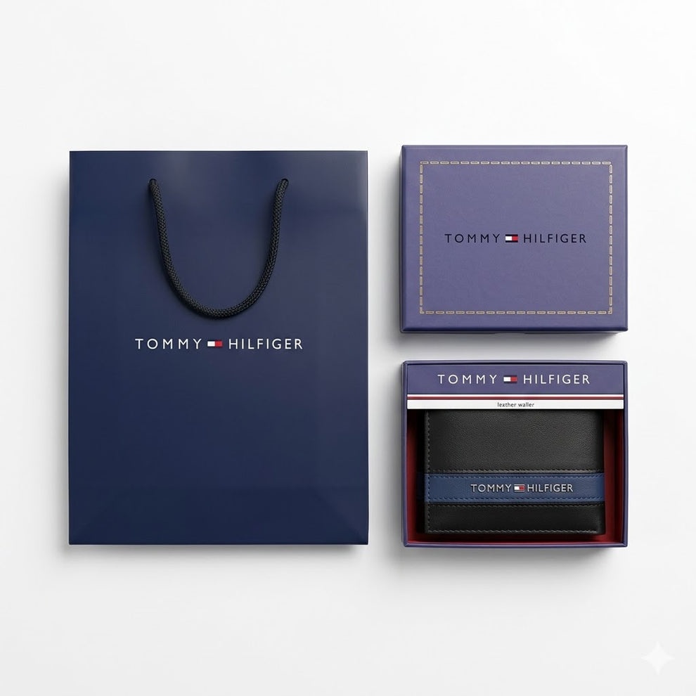 Tommy Hilfiger Men's Wallet - Leather Wallet With Card Case