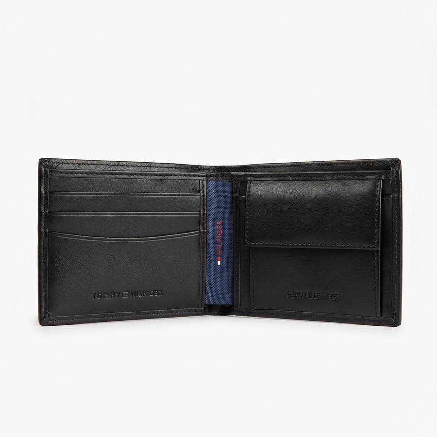 Tommy Hilfiger Men's Wallet - Saffiano Smooth Leather Trifold Wallet
