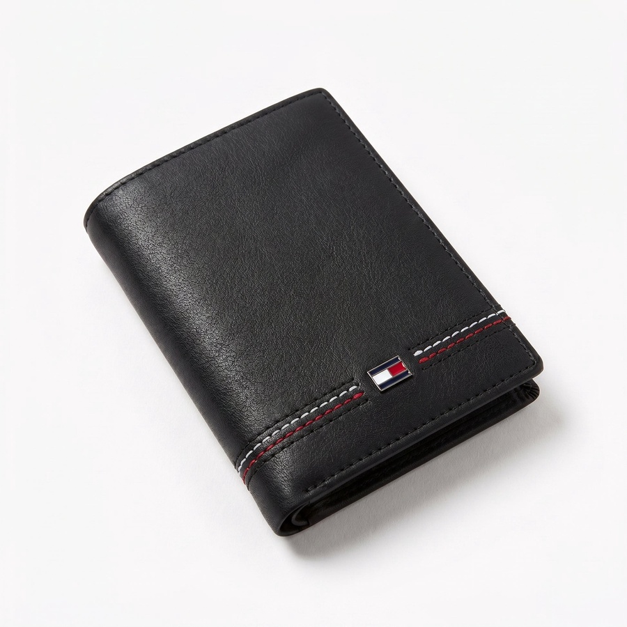 Tommy Hilfiger Men's Wallet - Smooth Leather Bifold Wallet